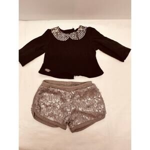 American Girl Doll Sparkle Spotlight Truly Me Outfit Shirt and Shorts Only